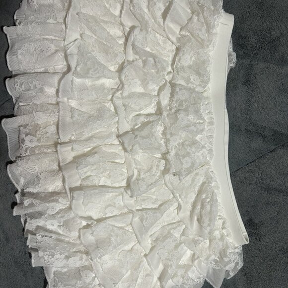 Love Poem White Lace Ruffle Mini Skort M NWOT | Cottagecore Coquette Boho - Picture 3 of 8